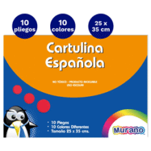 CARTULINA ESPAÑOLA  10 COLORES