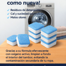 Tabletas efervescente para lavadoras
