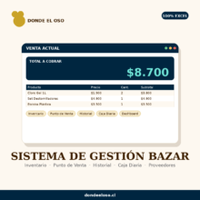Sistema de Gestión Bazar (Excel)